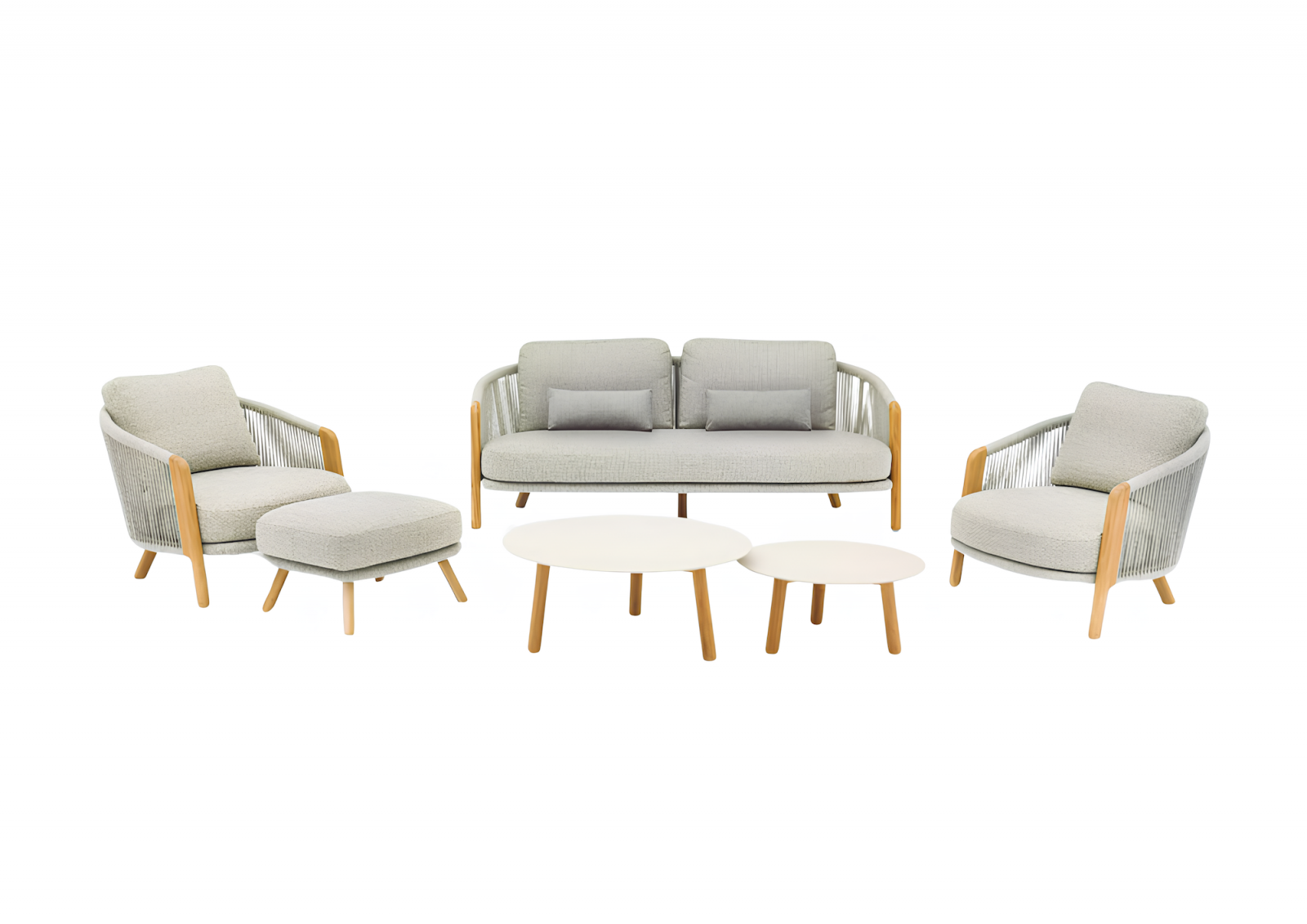 Salon de jardin style teck en aluminium collection Haven à Nice