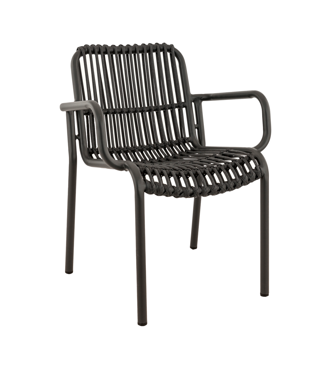 Fauteuil de restaurant en aluminium et cordes textylène style vintage moderne collection Cagliari