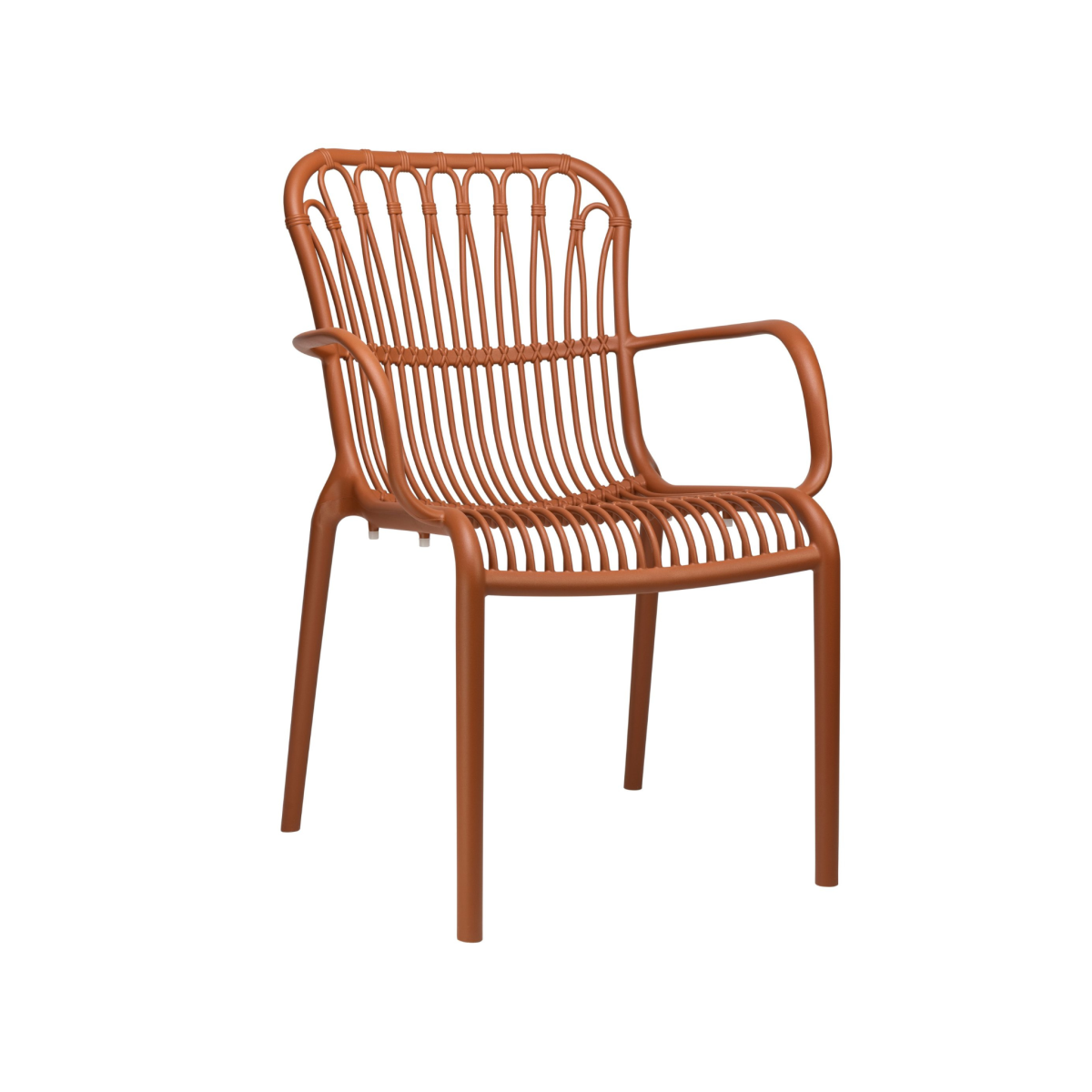 Chaise d’extérieur en PVC robuste au design aérien et empilable  de la Collection Lola 