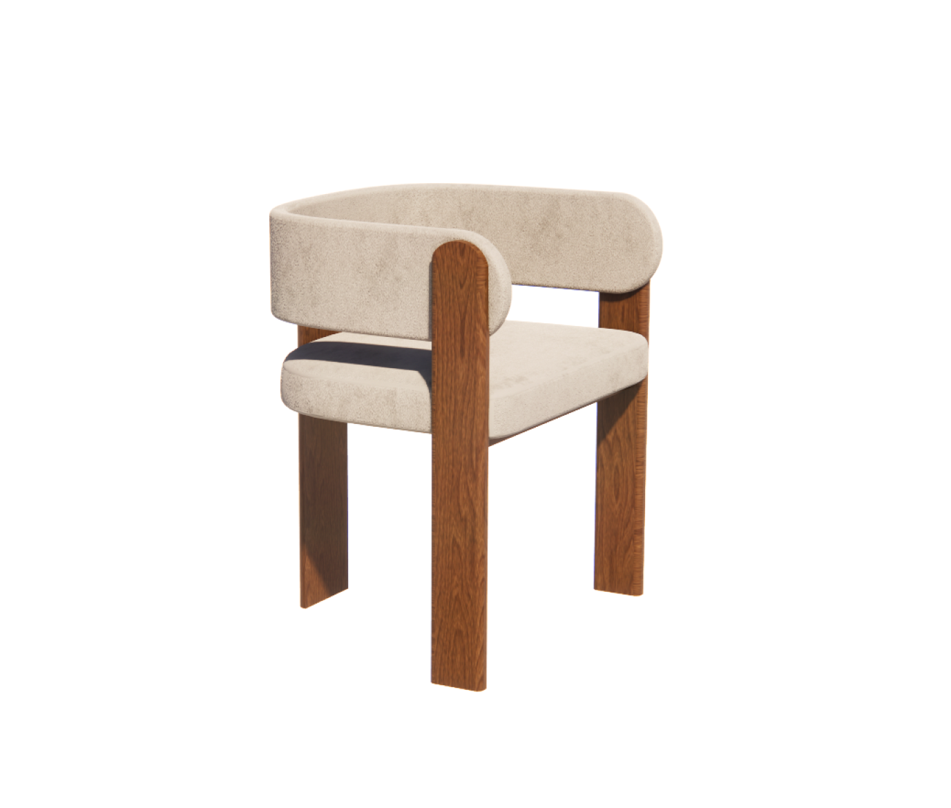 Chaise en bois moderne avec dossier enveloppant, Nice