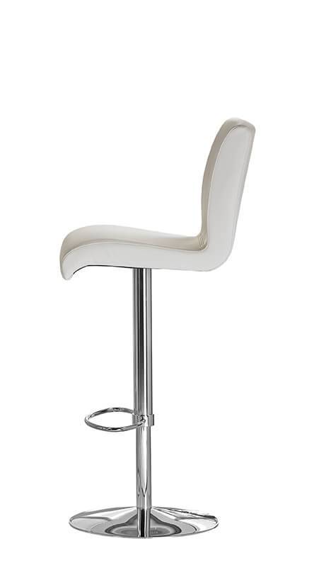 Tabouret haut de restaurant de la collection Stone par MIDJ en acier chromé avec coque aux choix confortable à Aix