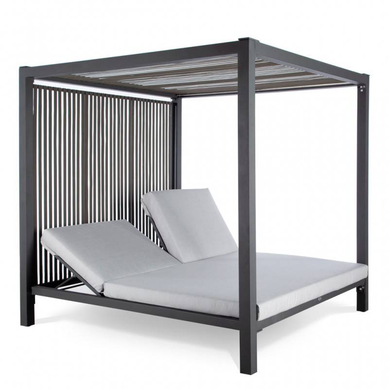 Daybed de la collection Horizon par Skyline en aluminium et en sangles à Aix