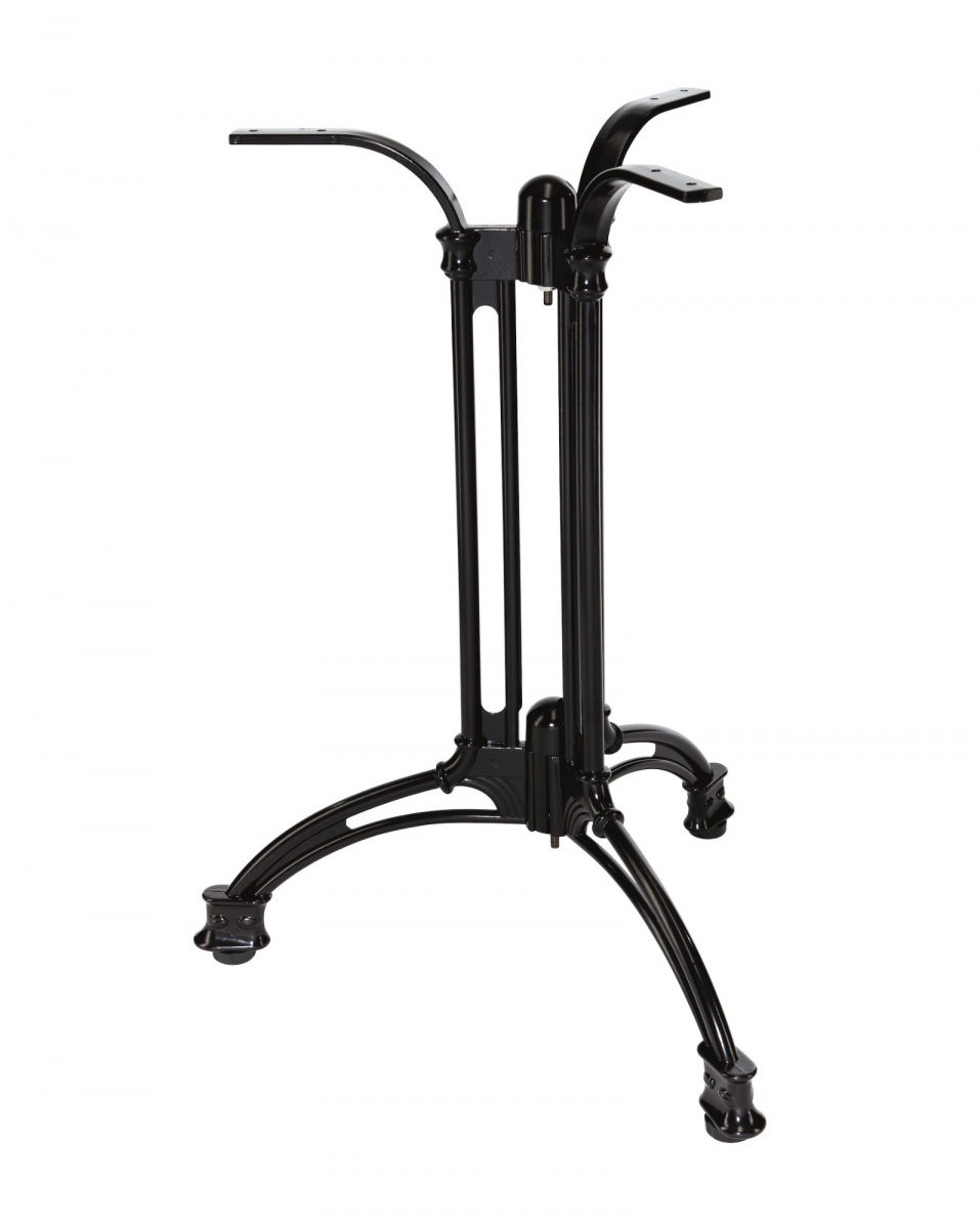 pieds de table de la collection Empire 3 en aluminium forgé noir avec vérins de réglage à Genève