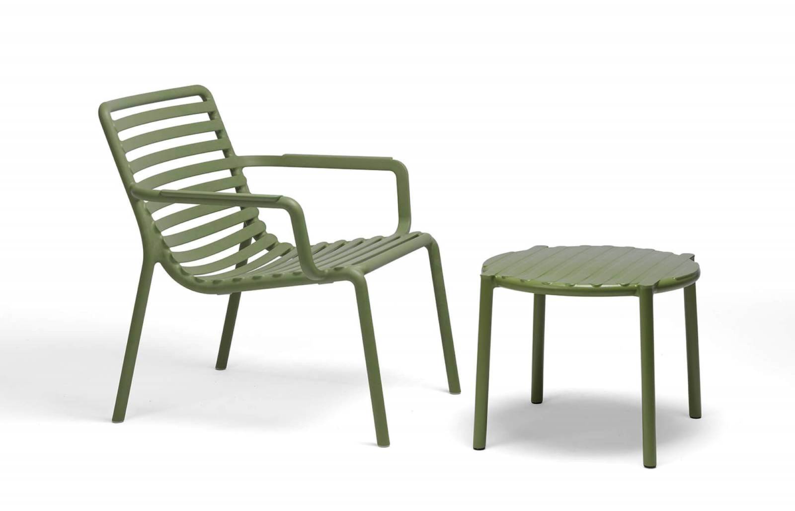 Fauteuil lounge en polypropylène empilable collection Doga Relax