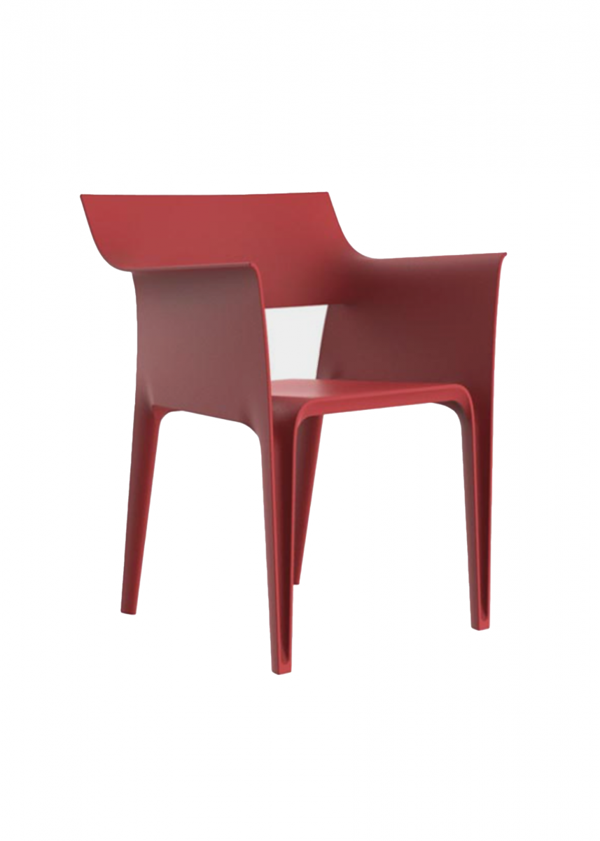 Chaise pour restaurant de la collection PEDRERA en extérieur couleur rouge