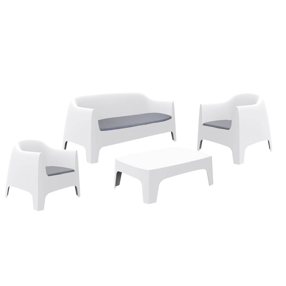 Ensemble de jardin blanc solid en extérieur par Vondom à Biarritz
