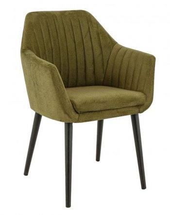 Fauteuil de repas chic rembourré en velours collection ADÈLE