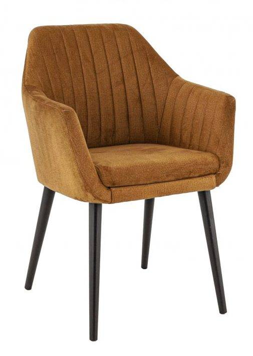 Fauteuil de repas chic rembourré en velours collection ADÈLE