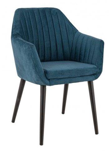 Fauteuil de repas chic rembourré en velours collection ADÈLE
