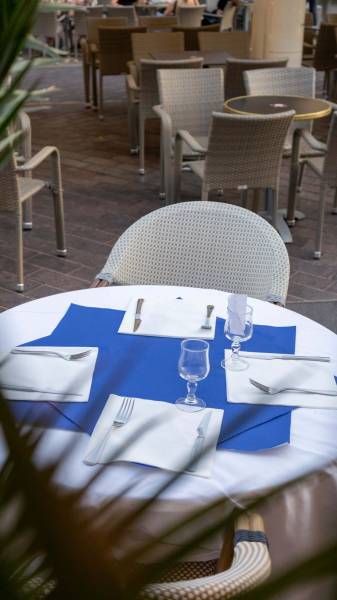 Aménagement de la terrasse du restaurant de la Civette chaleureuse sur le Cours Saleya