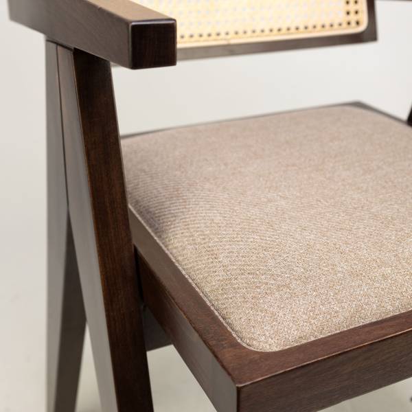 Fauteuil de repas d'intérieur naturel et rétro, Collection Mesh à Cannes