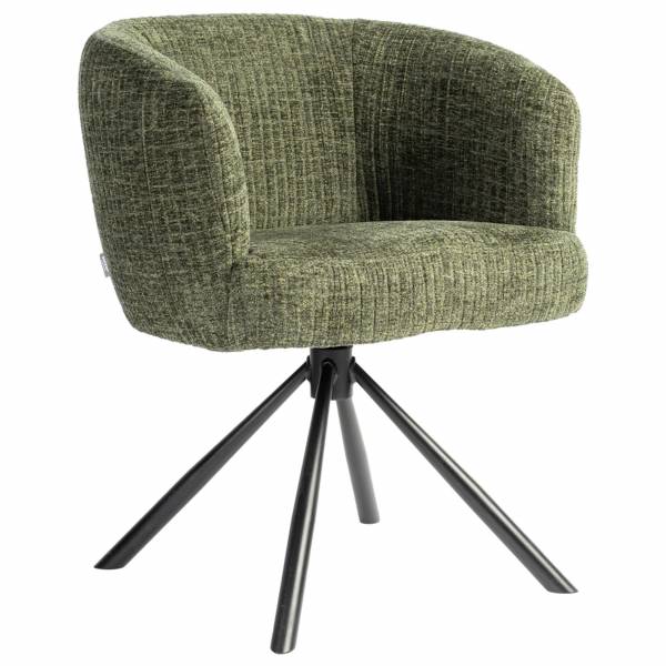 Fauteuil à 4 pieds pivotants en metal foncé collection Nox à Nice