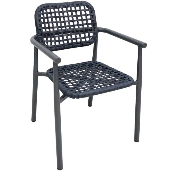 Chaise d’extérieur élégante en aluminium thermolaqué de la Collection Charly 