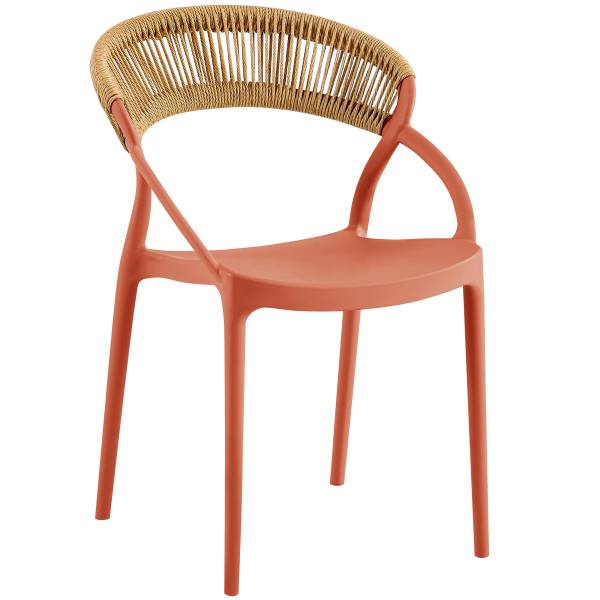 Chaise de restaurant d’extérieur empilable au design moderne et épuré en polypropylène renforcé de la Collection Riviera 