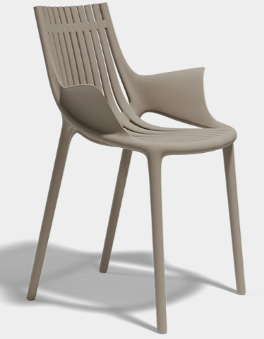 Chaise de restaurant empilable en polypropylène renforcé ultra design et confortable de la Collection Ibiza au cap d'Antibes