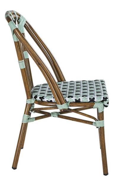 Chaise extérieure bistrot en structure aluminium 
