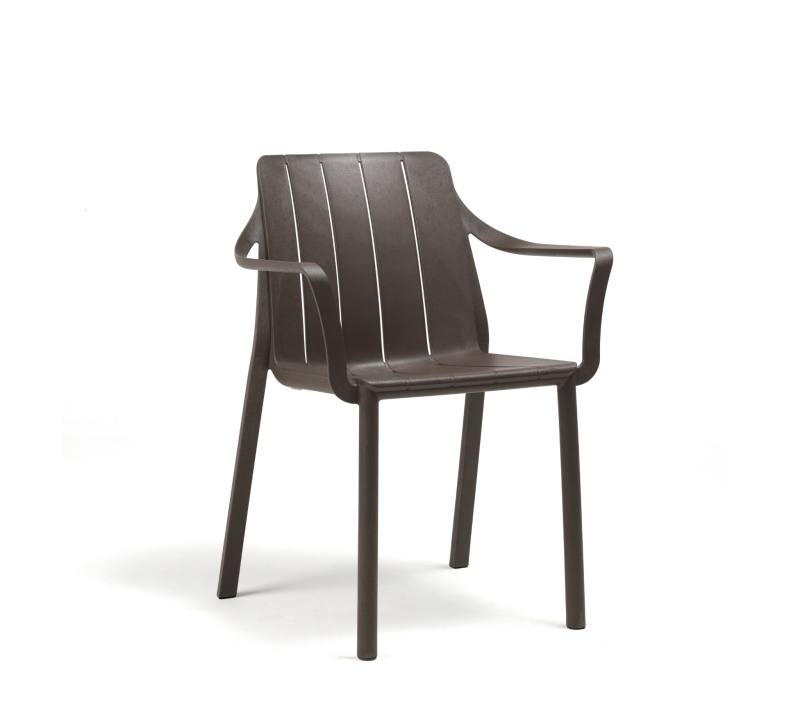 Chaise de repas d’extérieur résistante en polypropylène fibre de verre, collection TIBERINA à Cannes