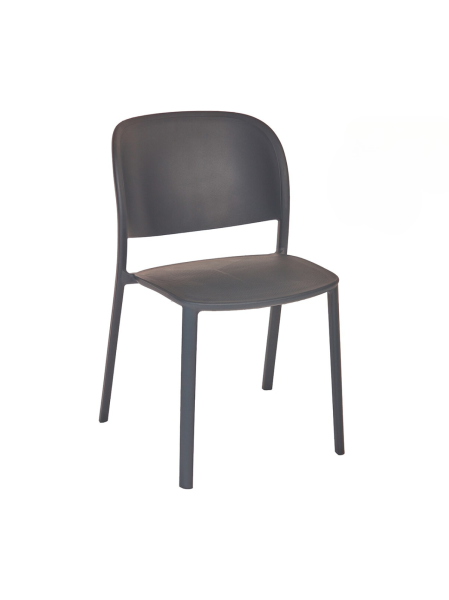 Chaise de repas d’extérieur contemporaine en polypropylène fibre de verre, collection TRENA à Antibes