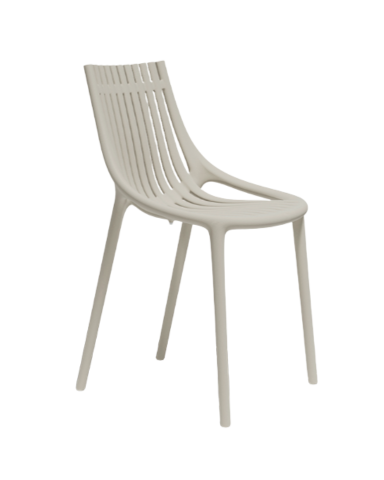 Chaise de restaurant empilable en polypropylène renforcé ultra design et confortable de la Collection Ibiza au cap d'Antibes