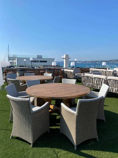 Table ronde KENYA en teck recyclé