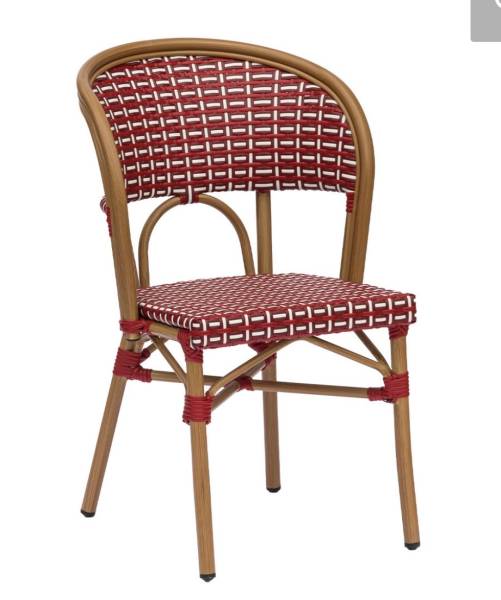 Chaise rotin bistrot extérieure de la collection Chaise Champagne 