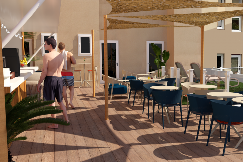 3D de l'architecte Mood Design pour l'Hotel Ibis à Nice