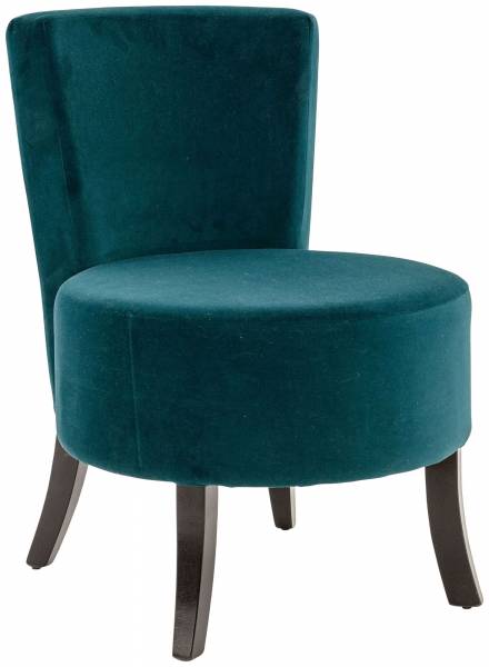 Fauteuil bas d'intérieur de la collection Lounge XL en velours BLUVEL bleu canard à Paris