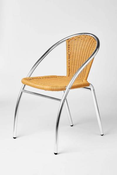 Chaise de restaurant tressée et empilable pour extérieur collection Malaga à Cannes