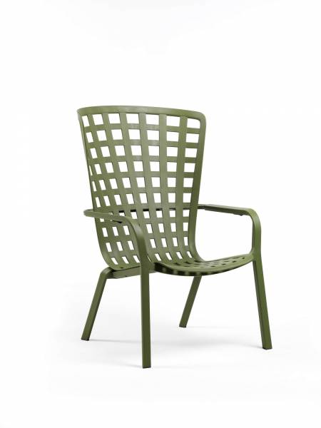 Fauteuil lounge en polypropylène avec son dossier inclinable collection Folio