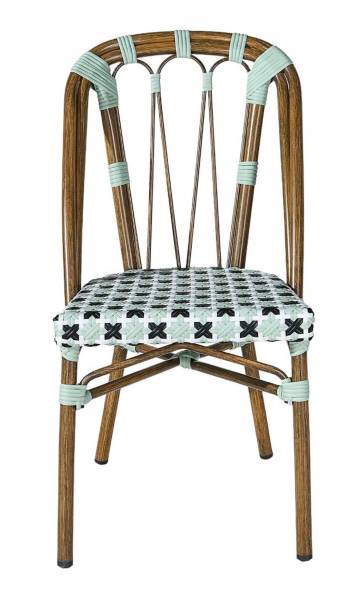 Chaise de repas extérieur tressée de la collection Auteuil