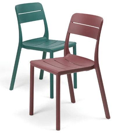 Chaise de repas d’extérieur confortable en polypropylène fibre de verre, collection CASSIA à Vallauris