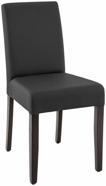 chaise de restaurant de la collection Clinton en similicuir noir à Aix