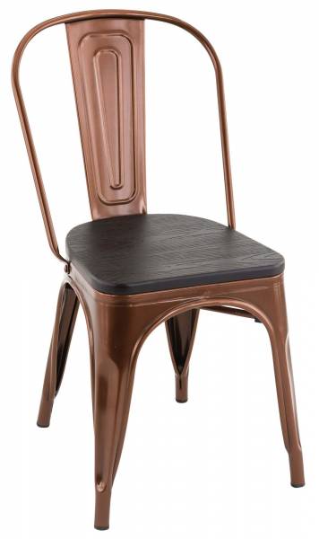 Siège de repas de la collection Gaby couleur gun métal et orme nature à Paris