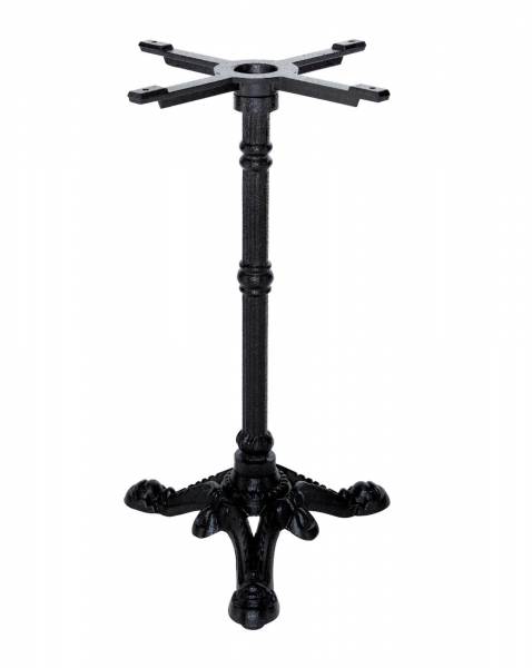 pieds de table de la collection Bistrot 3 en fonte d'acier et en époxy noir à Nantes