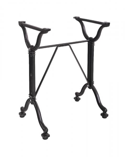 pieds de table de la collection Retro SMALL en fonte d'acier et en époxy noire à Genève