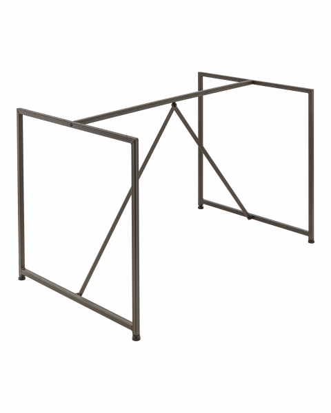 pieds de table de la collection Factory 120 en métal couleur gun avec vérins réglables à Cannes