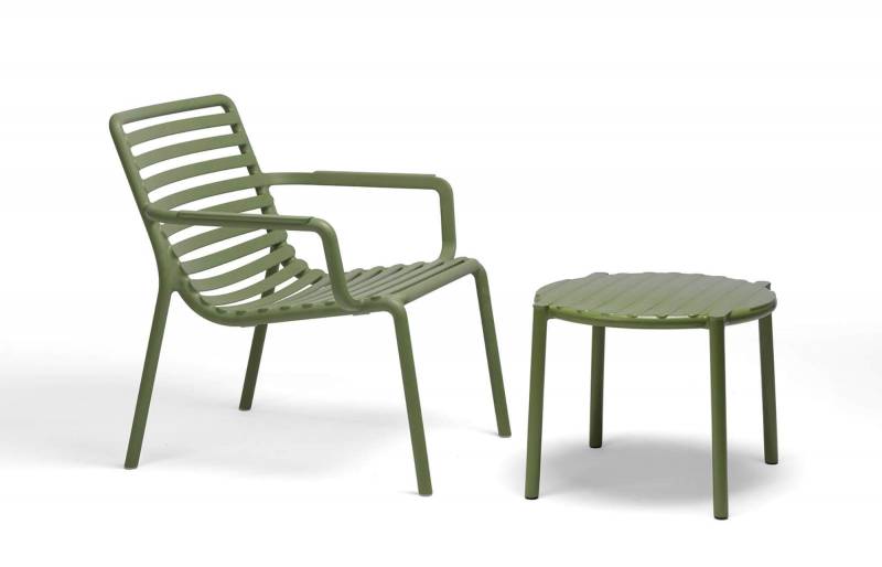 Fauteuil lounge en polypropylène empilable collection Doga Relax