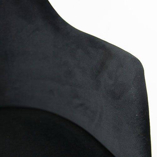 Fauteuil de repas rembourré style velour collection Ivy