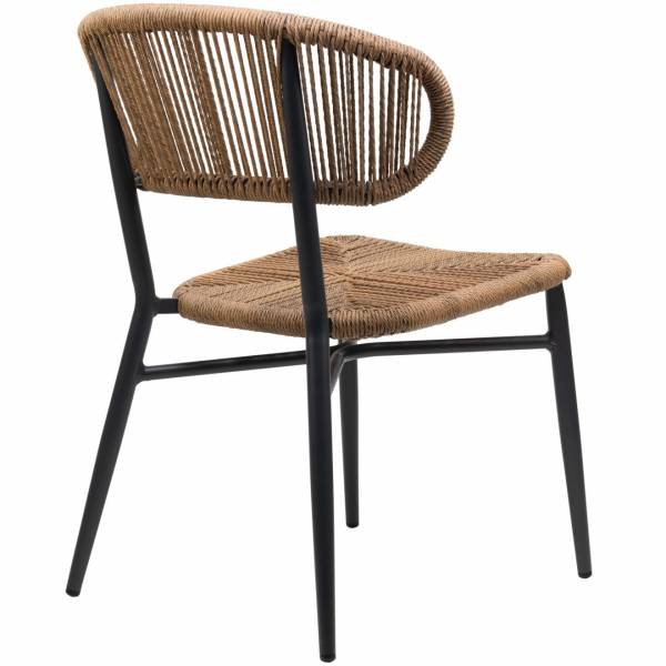 Chaise style rotin bohème coloris naturel collection Jorden à Fréjus