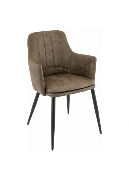 Fauteuil de repas vintage confortable avec accoudoirs collection KACY