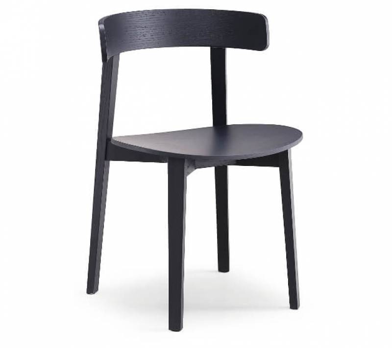 Chaise de repas en bois couleur noire de la collection Maya par MIDJ, diverses couleurs et dimensions disponibles, à Lyon