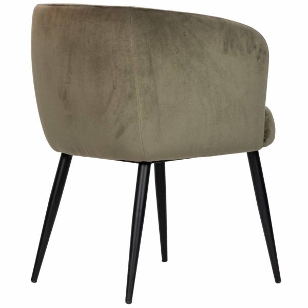 Dos du fauteuil à 4 pieds en metal foncé collection Nox à Nice