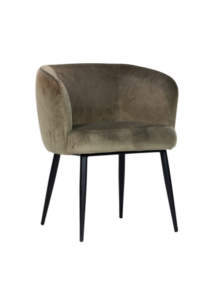 Fauteuil à 4 pieds en metal foncé collection Nox à Nice