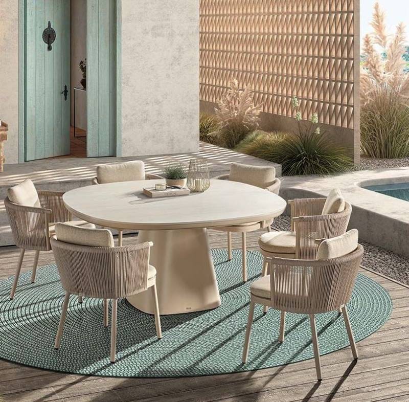 Fauteuil de repas couleur lin et en cordes MAELLE à Nice