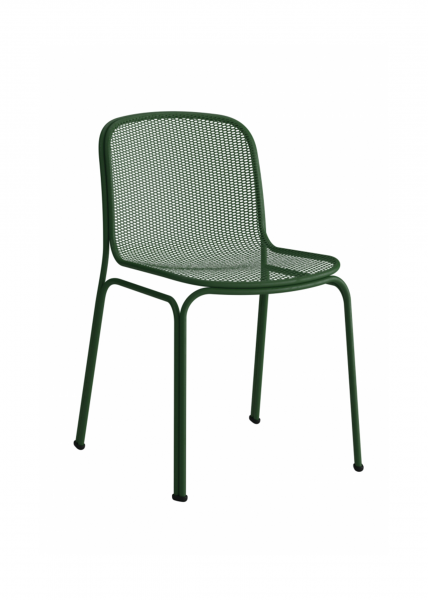 Chaise de repas Villa en coloris vert foncé sans accoudoirs