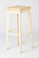 Tabouret haut en acier et bois personnalisable en deux dimensions à Sanary